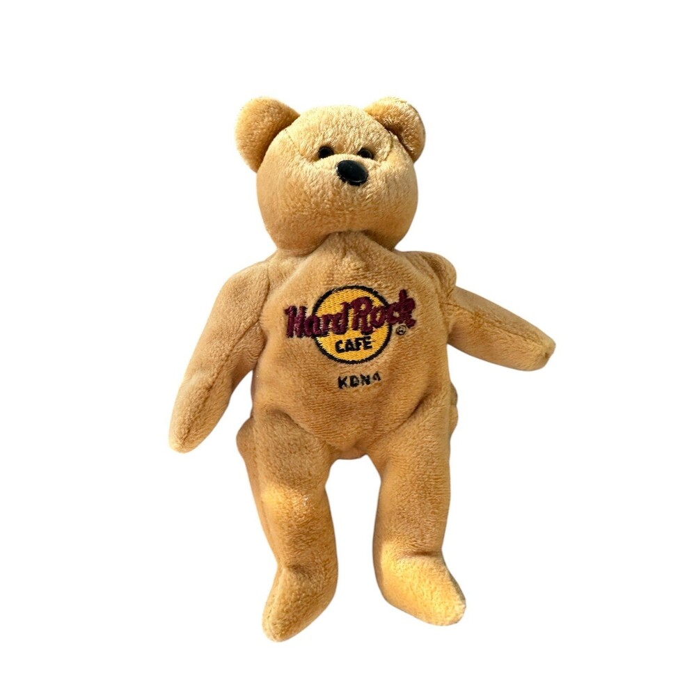 Hard Rock Cafe Kona Isaac Beara Plush Brown Beanie Bear
